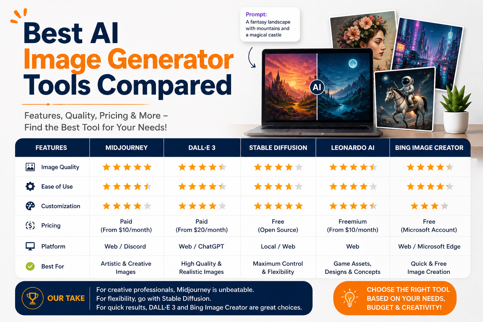 Best AI Image Generator Tools Compared