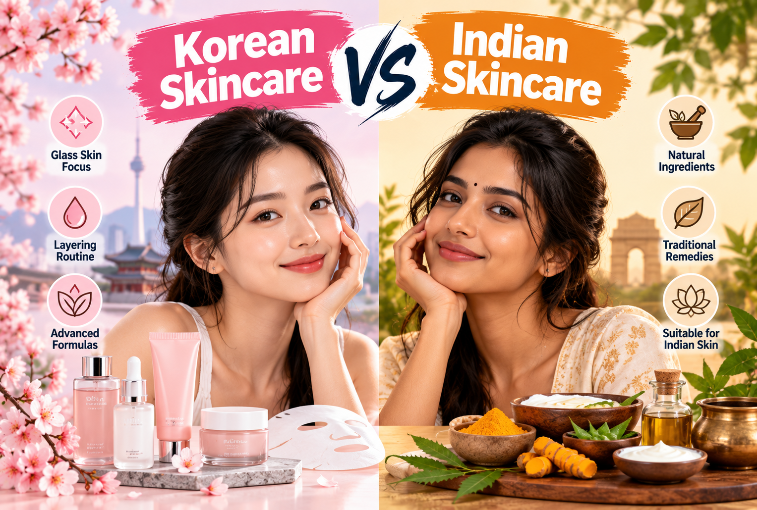 Korean Skincare vs Indian Skincare