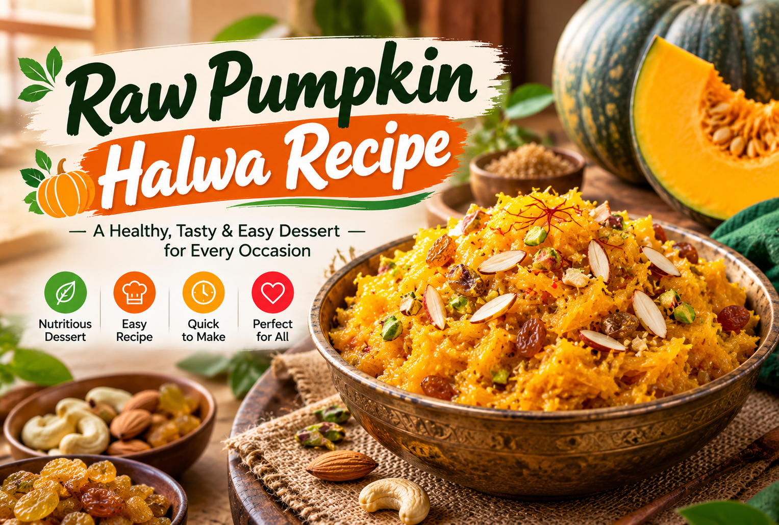 Raw Pumpkin Halwa Recipe